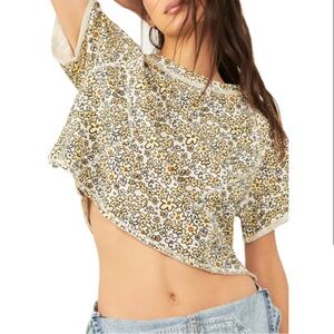 FREE PEOPLE | Sammie Stripe Cotton Raglan Tee | Medium